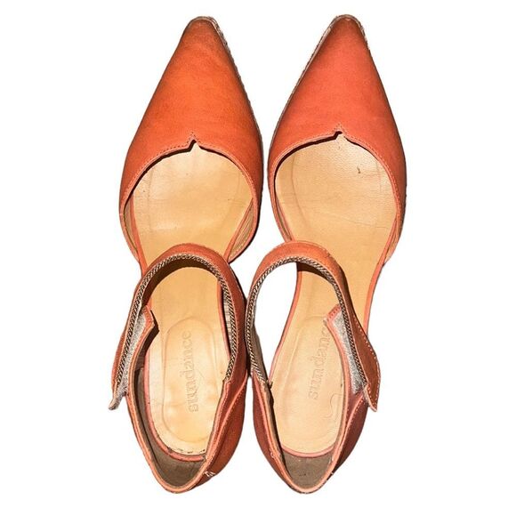 Sundance Orange Leather Shoes Size 6 - Picture 2 of 5